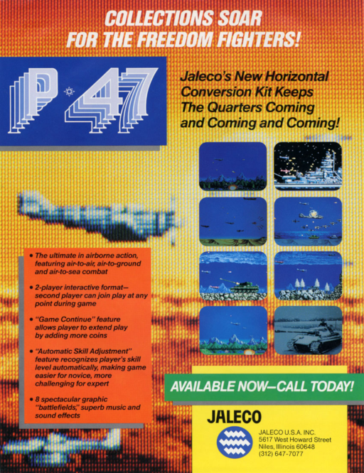 P-47 - The Phantom Fighter (World) Arcade Game Cover
